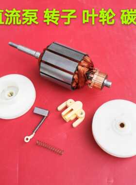 直流潜水泵转子配件叶轮碳刷12V24V48V60V72V伏转子轴承密封油封