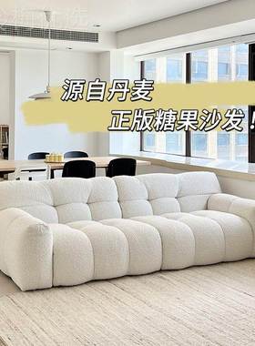 法式in糖果奢古雪花沙发布艺沙发风奶油莫语轻棉花MMZ糖YsUMO绒复