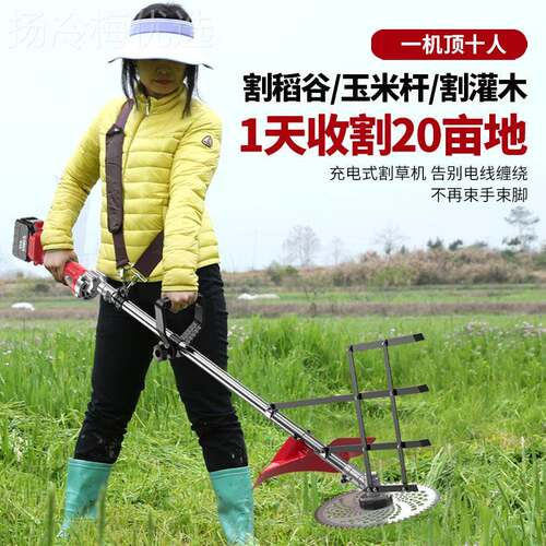 无刷电动割草机充MXJ式小型家用草坪机多能农电用收割果除功草园