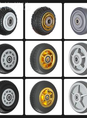 辘84GG万向轮推轮子45寸橡胶3轮板车轱小车推车拖车zhxjdlp0静音