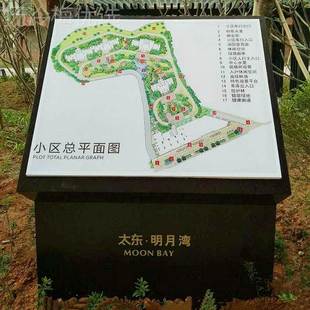 商场楼层分布导牌 贺江不锈钢面户外导视视牌园区平地图指示牌定