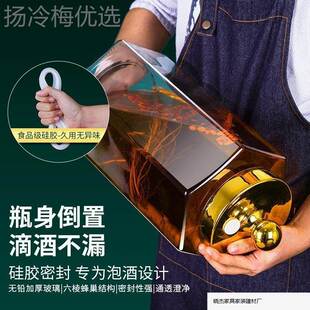 璃瓶家用高档密封容器20用斤人参酒罐酒坛子龙头专酒瓶带GDL玻代