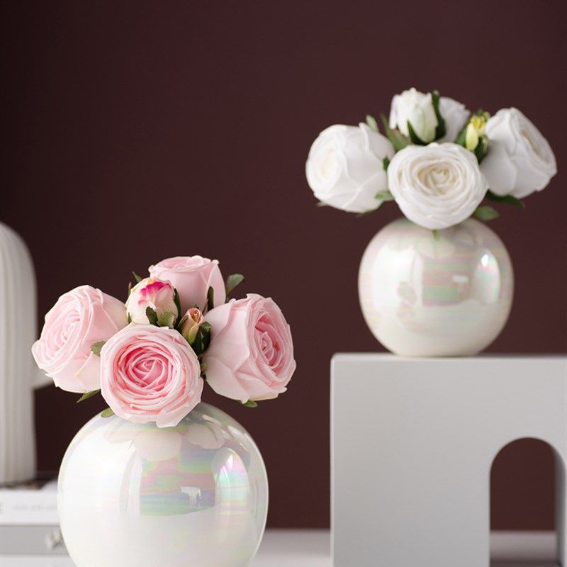 假花仿真花摆设适合客厅摆花餐桌花电视柜酒柜装饰花摆件家居饰品