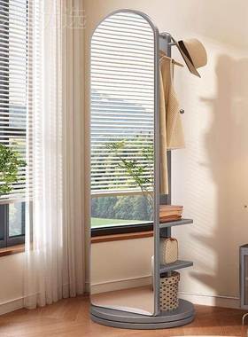 锦巢实木全身储镜落KWF地镜卧室家用可穿衣镜一体收纳物试衣镜旋b