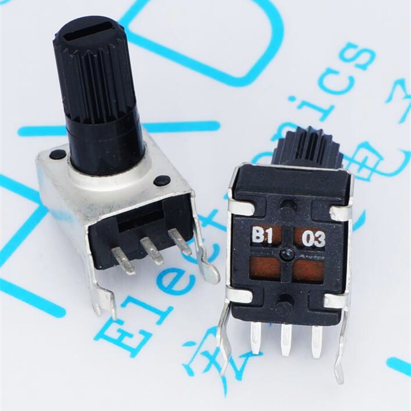 RV09型 弯脚10K50K100K5K1K2K 欧式 WH09电位器可调电阻卧式 0932