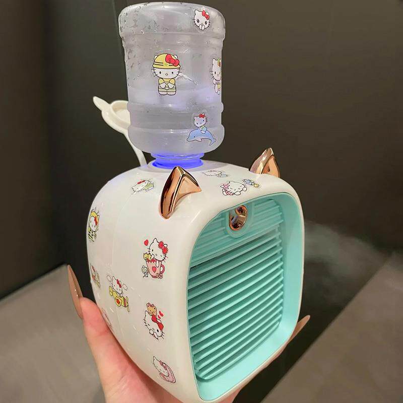夏日清凉好物！迷你喷雾风扇小型家用桌面静音空调扇可携式加湿器