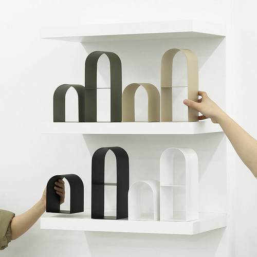 圆拱形装饰展示架 铁艺桌面杂物架 ins风玄关收纳架 家居软装摆件