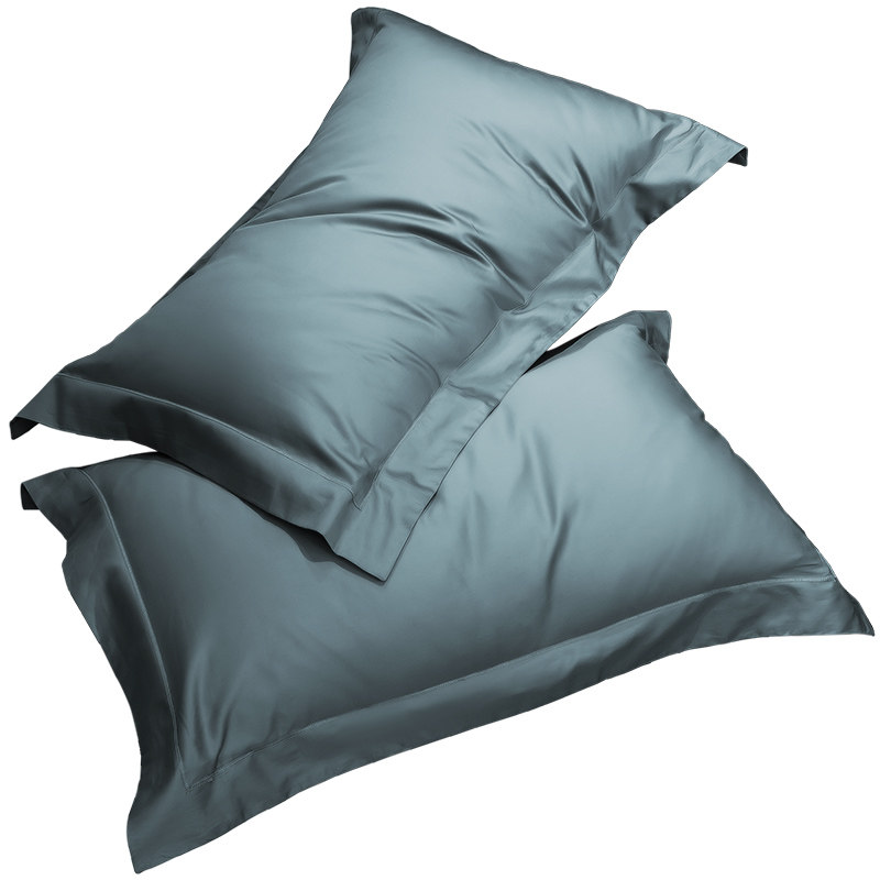120支高级感枕套48cmx74cm一对高端纯色枕头套罩100全棉纯棉订制