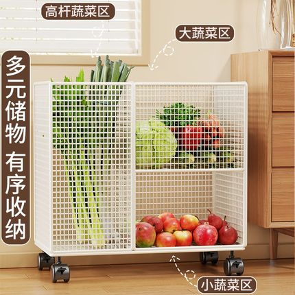 厨房果蔬置物架多层落地蔬菜水果架小推车家用零食可移动收纳架子
