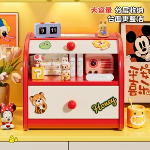 桌面收纳盒玄关杂物整理盒化妆品置物架大容量抽屉式零食收纳箱