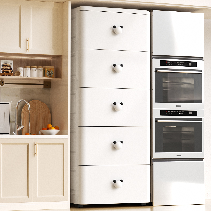 加厚抽屉式收纳柜卧室五斗柜床头柜玩具收纳柜多层客厅置物柜家用