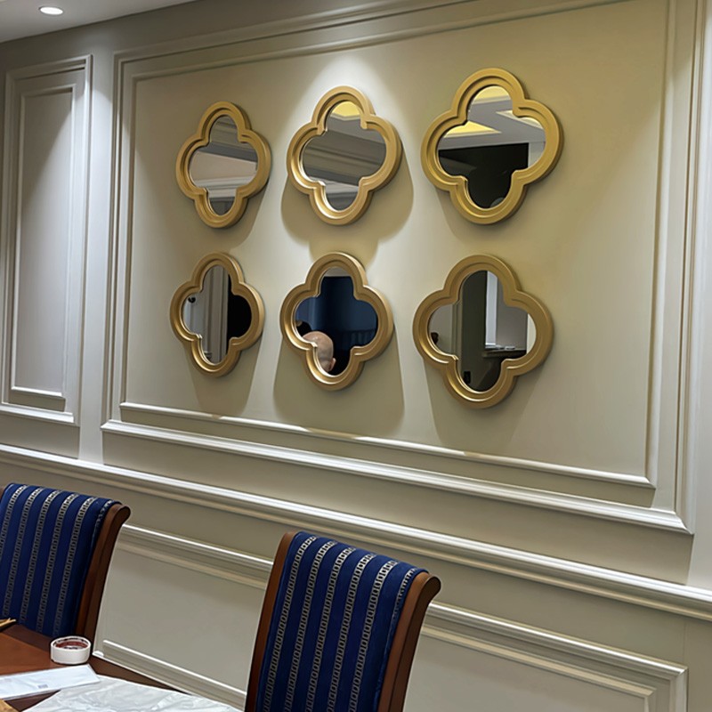 欧式装饰镜壁挂墙面玄关背景墙餐厅客厅轻奢组合艺术美式餐边镜子