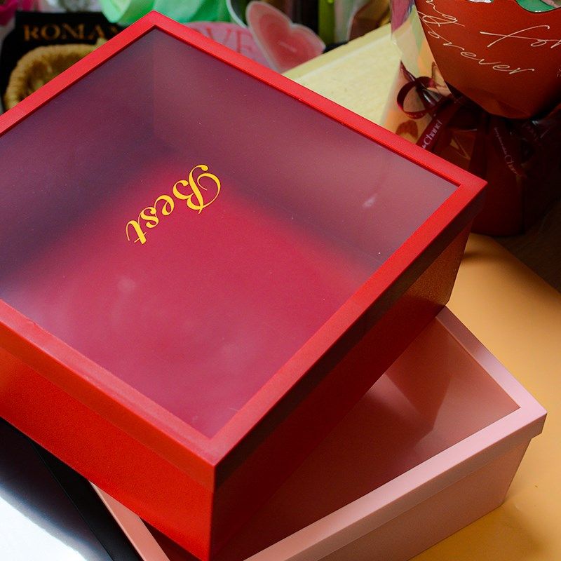 正方形鲜花包装盒子生日水果空盒礼品盒玫瑰花束鞋盒礼花盒防水单,鲜花速递/花卉仿真/绿植园艺,花艺包装盒,淘宝优惠券,粉丝福利购,淘宝优惠卷