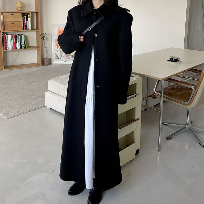 超长呢子大衣外套女秋冬高级感长款过膝高个子冬季加厚加长款毛呢,女装/女士精品,毛呢外套,淘宝优惠券,粉丝福利购,淘宝优惠卷