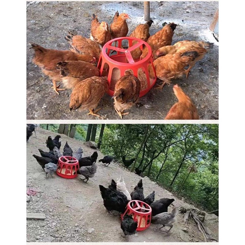 家禽养殖用料槽大鸡食槽熟胶圆形小鸡喂食槽养鸡喂鸡用自动饮水器