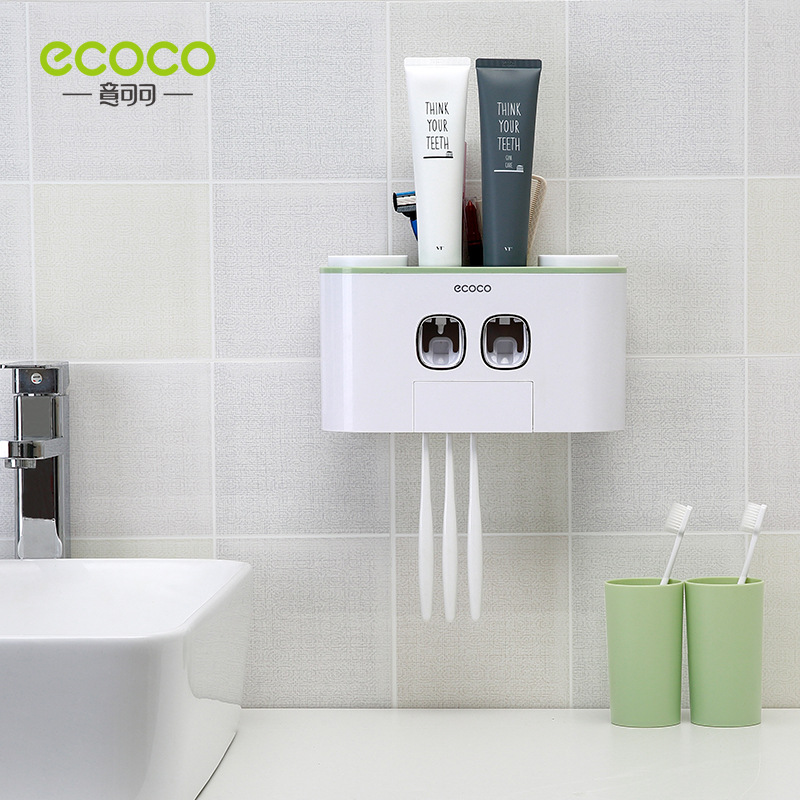 牙刷置物架免打孔刷牙杯卫生间漱口杯套装壁挂牙膏架吸壁式牙具架