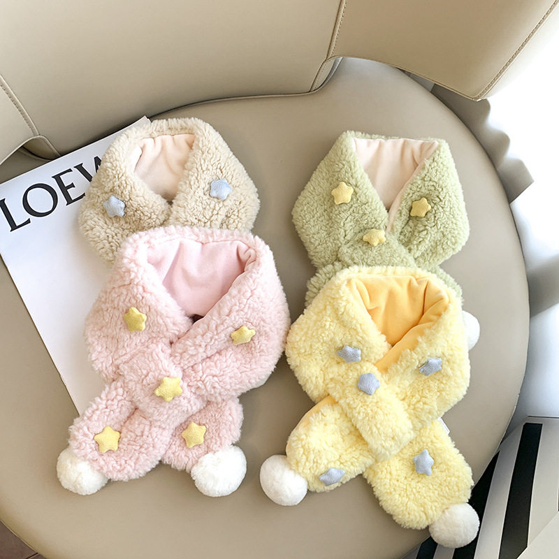 星星儿童围巾冬季柔软毛毛宝宝围脖可爱保暖加厚男女童防风脖套,童装/婴儿装/亲子装,围巾,淘宝优惠券,粉丝福利购,淘宝优惠卷