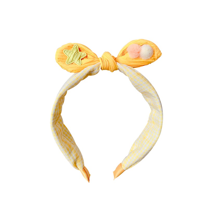 儿童发饰高级纱百变兔耳朵发箍小女孩可爱蝴蝶结头箍宽边压发发卡