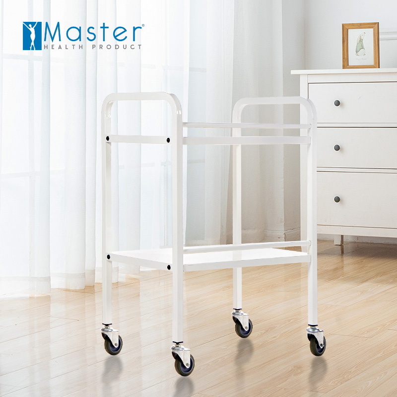 名腾美发工具金属双层车美容推车置物车置物架可移动储物架落地架