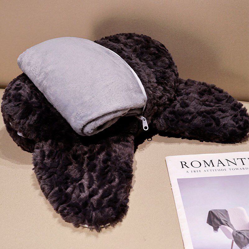 德文猫抱枕被子两用二合一办公室午睡空调毯汽车载枕头靠枕可折叠