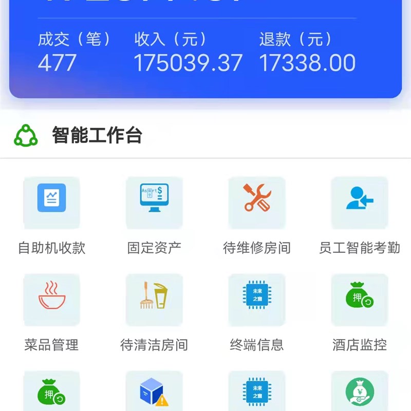酒店收银系统,门锁对接,房态,工程师维修管理