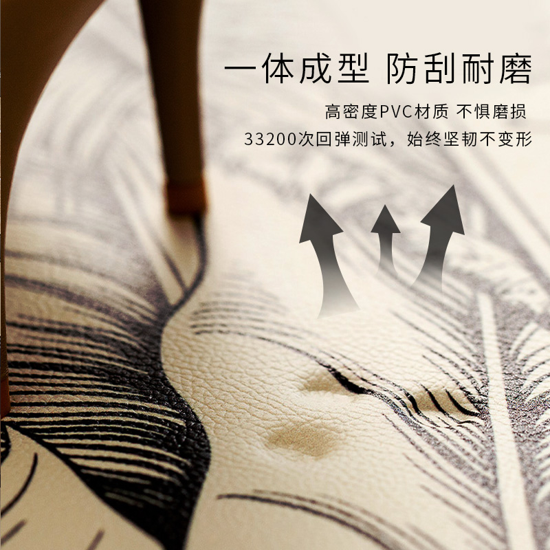 北欧入户门地垫入门地毯家用门垫进门门口玄关PVC可擦洗皮革脚垫