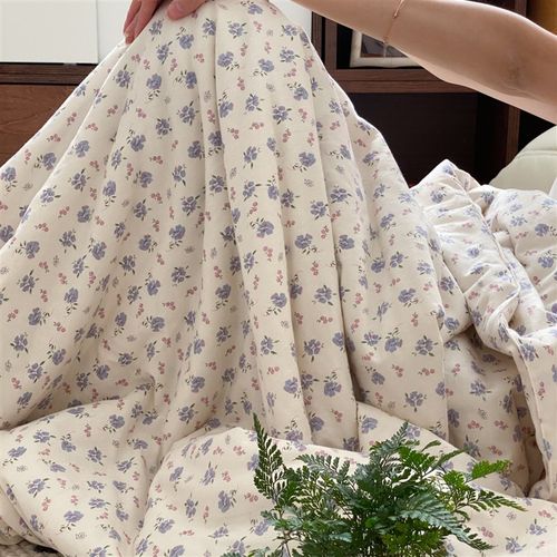 韩式小蕾丝边A类全棉针织棉可机洗春秋被柔软舒适裸睡天竺棉被芯