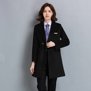 酒店物业样品屋展示中心工作服呢子大衣男女冬加厚4S店置业顾问上