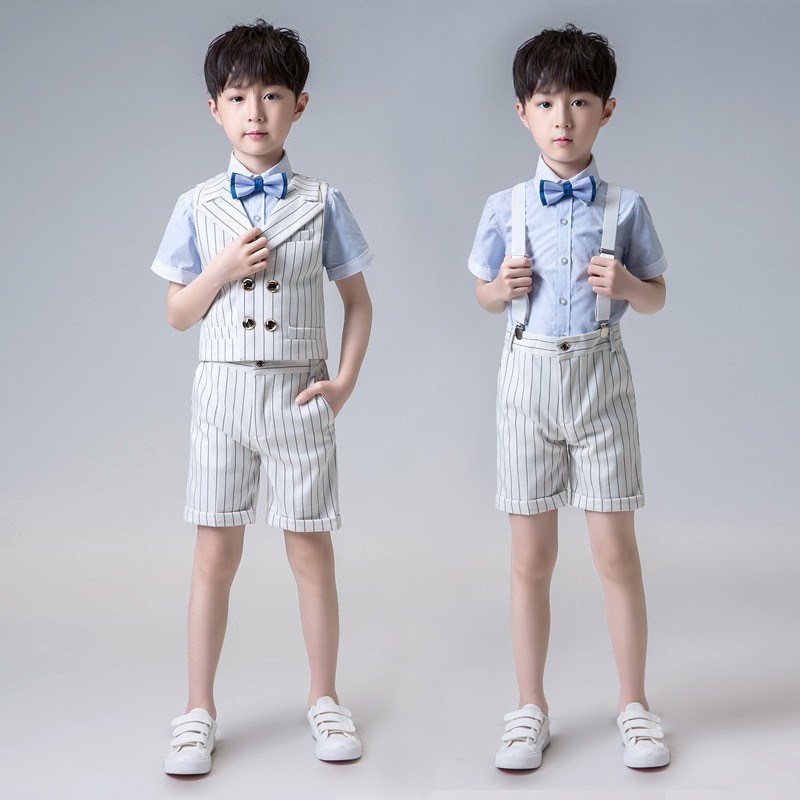 六一男童主持人小礼服钢琴演奏服装西装套装男孩演讲比赛演出服夏