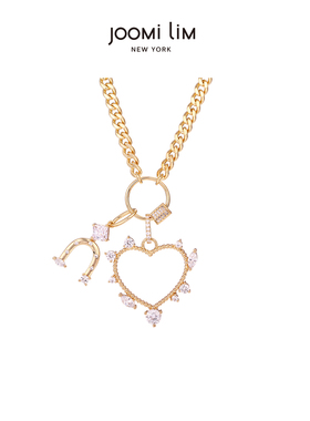 JOOMILIM茱蜜古巴链loveunlimited爱意无限爱心项链女百搭简约