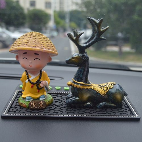 临时停车号码牌挪车电话牌夜光移车牌汽车内装饰品摆件一路平安鹿