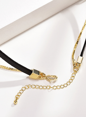 项链夏脖颈链锁骨链女黑色项圈2021年新款小众设计感高级饰品装饰