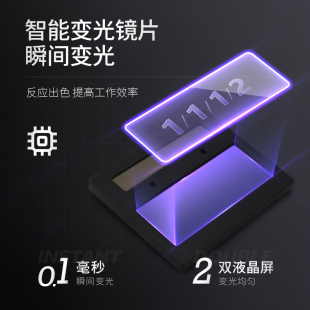 氩弧焊全脸轻便焊工焊帽眼镜 威欣电焊防护面罩自动变光头戴式