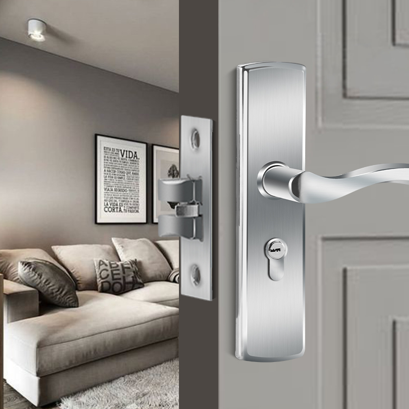 免改孔门锁室内家用通用型房门房间锁门把手木门套装执手老式手柄