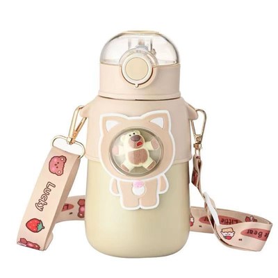 儿童保温杯卡通吸管杯便携饮水杯网红少女水杯韩式316不锈钢杯子