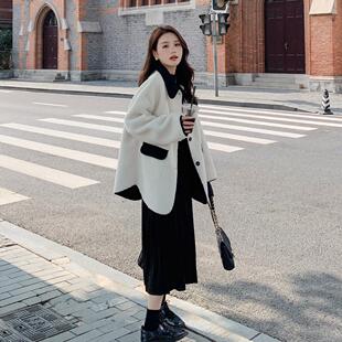 棉衣 小个子百搭宽松加厚中长款 两面穿羊羔毛绒外套女冬季 2024新款