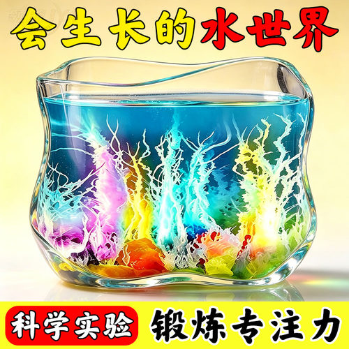 【亲子互动】水中花园儿童科学实验手工制作小学生diy趣味玩具