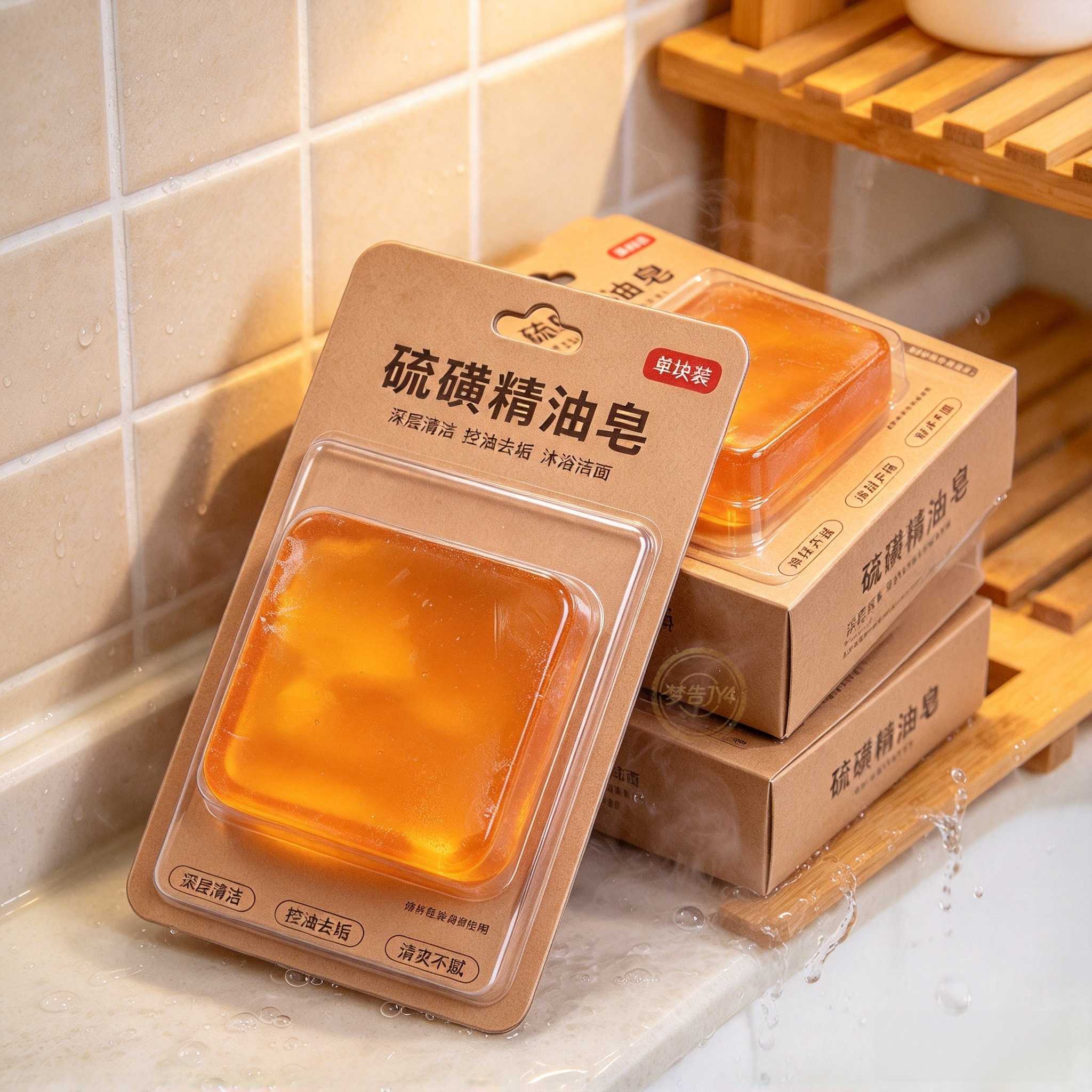 硫磺精油皂日常清洁沐浴皂洗澡洗手皂男女通用身体清洁香氛皂香皂