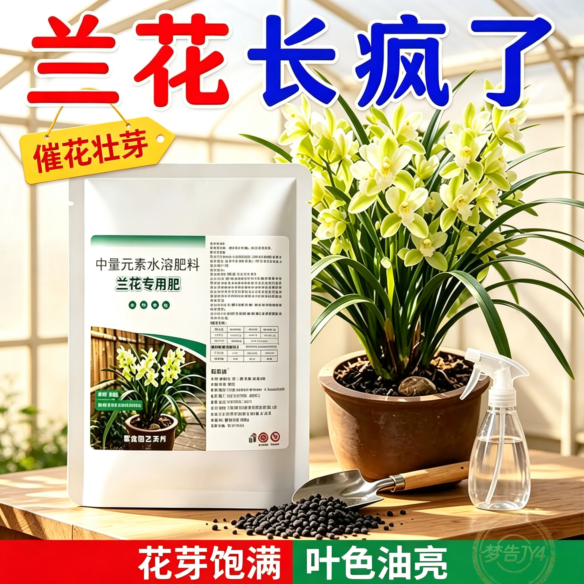 兰花专用水溶肥补镁防黄叶促花
