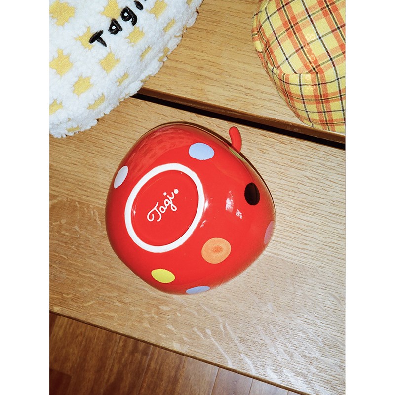 Tagi.《苹苹安安》蔬果波点宠物陶瓷碗防打翻喂食饮水猫犬用饭碗