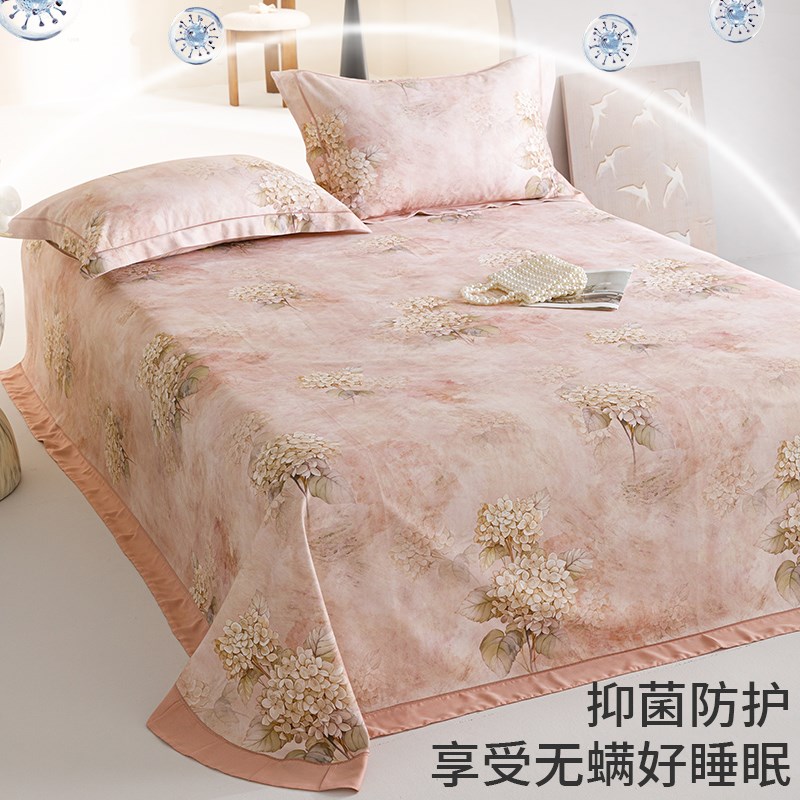 夏季竹纤维粗布软凉席三件套夏天丝冰凉感床单可机洗高端2025新款