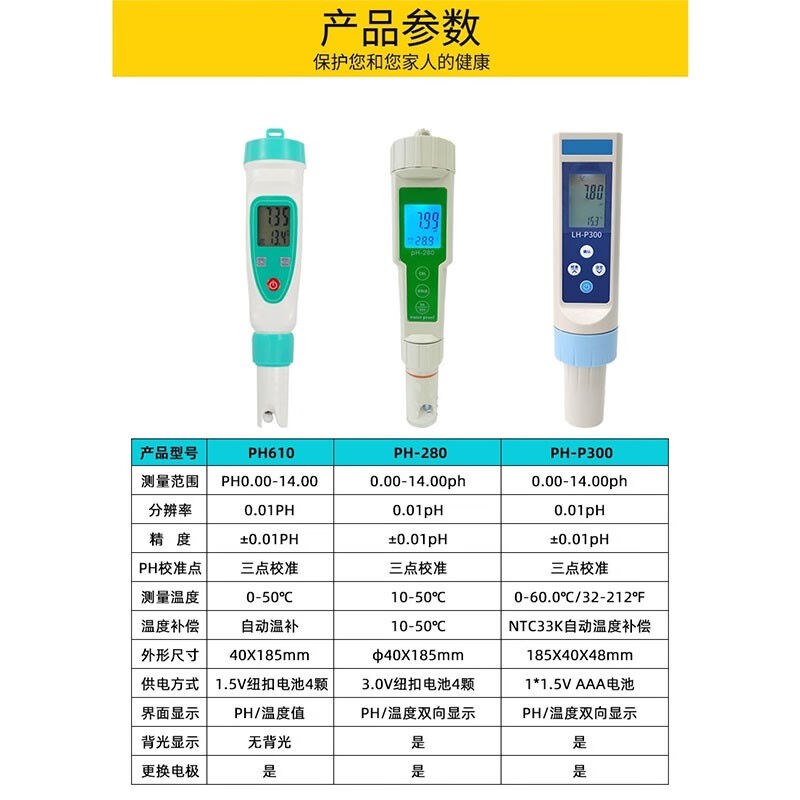 酸碱度ph测试笔酸度计测水ph值水质电导率检测仪器氧化还原电位计