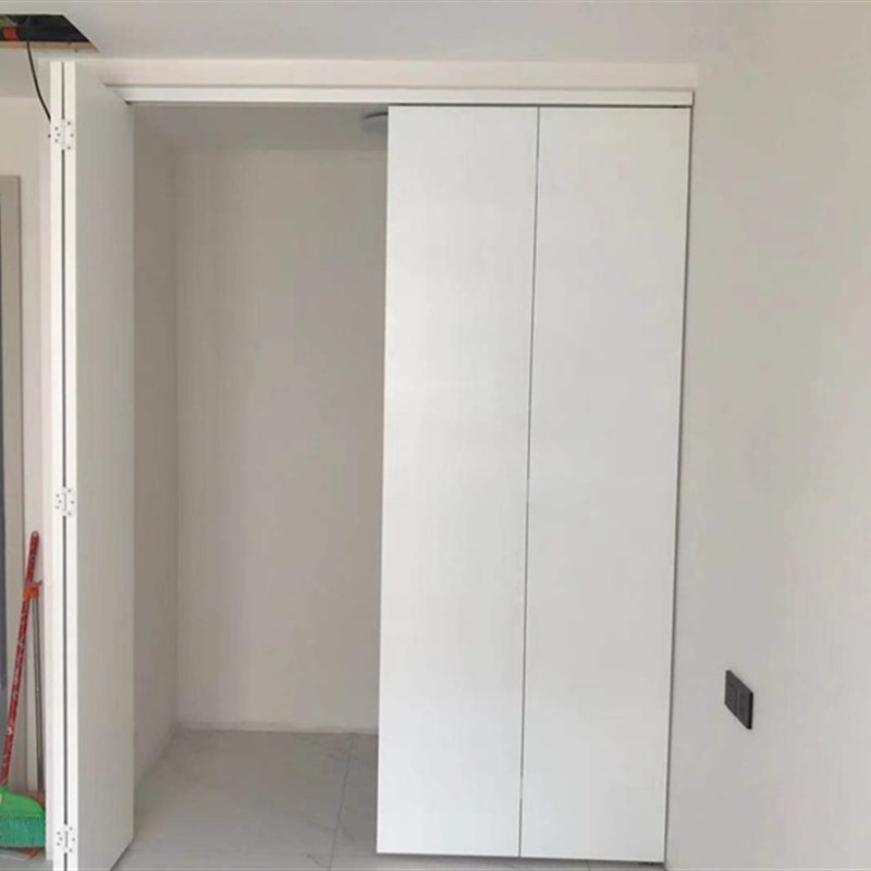 实木折叠门复合纯平板折叠门衣帽间E储物间房间客厅会议室折叠隔