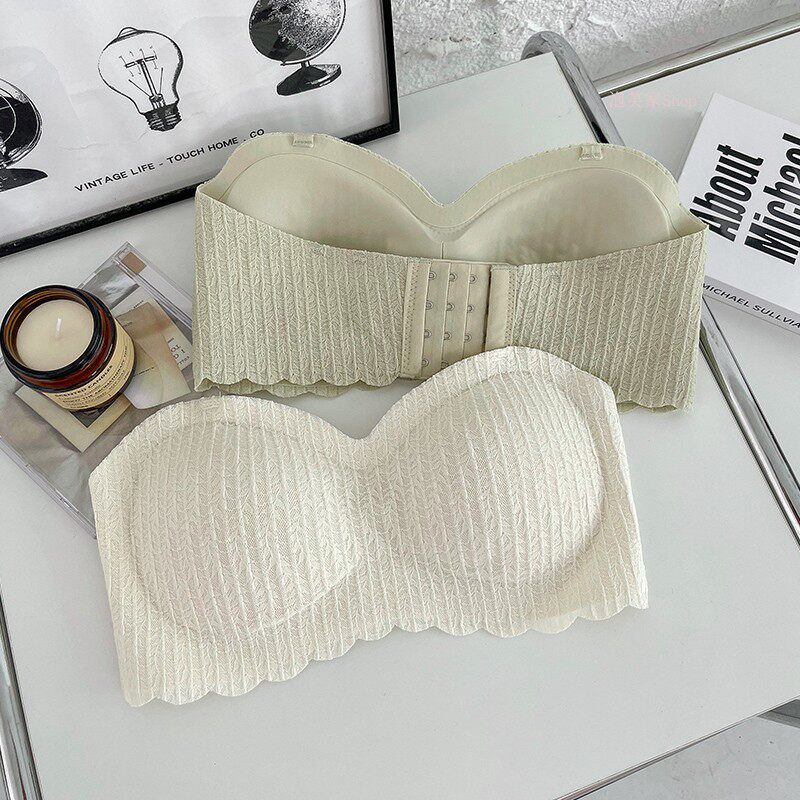 泡芙家Shop~松软麦穗可拆卸肩带少女内衣 小胸聚拢防滑无钢圈文胸