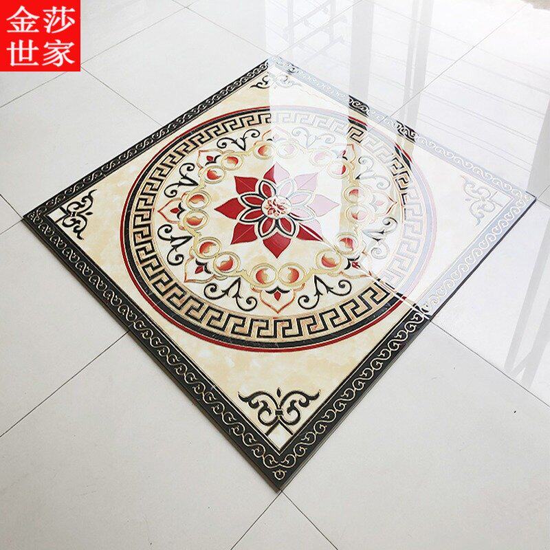 新款入户门拼花地砖客厅玄关大理石瓷砖欧式拼花图案微晶石地毯花