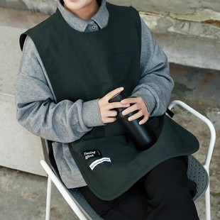 高级咖啡师围裙新款餐饮奶茶店短款马甲工作服定制logo印字