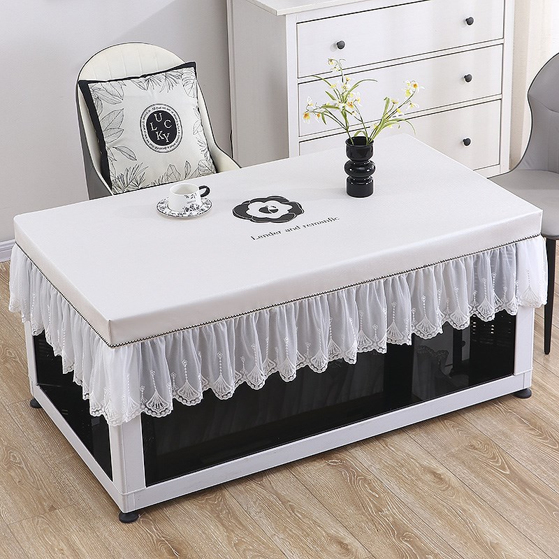 长方形防尘全包桌布罩桌布家用餐桌布防水免洗茶几桌布客厅茶几罩