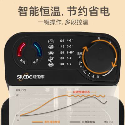 现货斯乐得油炸锅家用小电炸炉电炸锅商用炸串薯条油条油炸机迷你