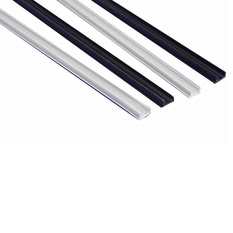 欧标铝型材平封槽条 6810槽黑灰白防尘装饰条PVC平封条PP密封槽条