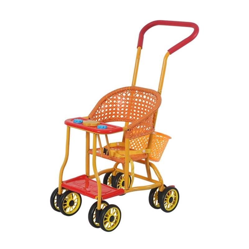 新款藤婴儿藤编简易手竹车超轻便夏季折叠推儿童小推车宝宝坐椅夏